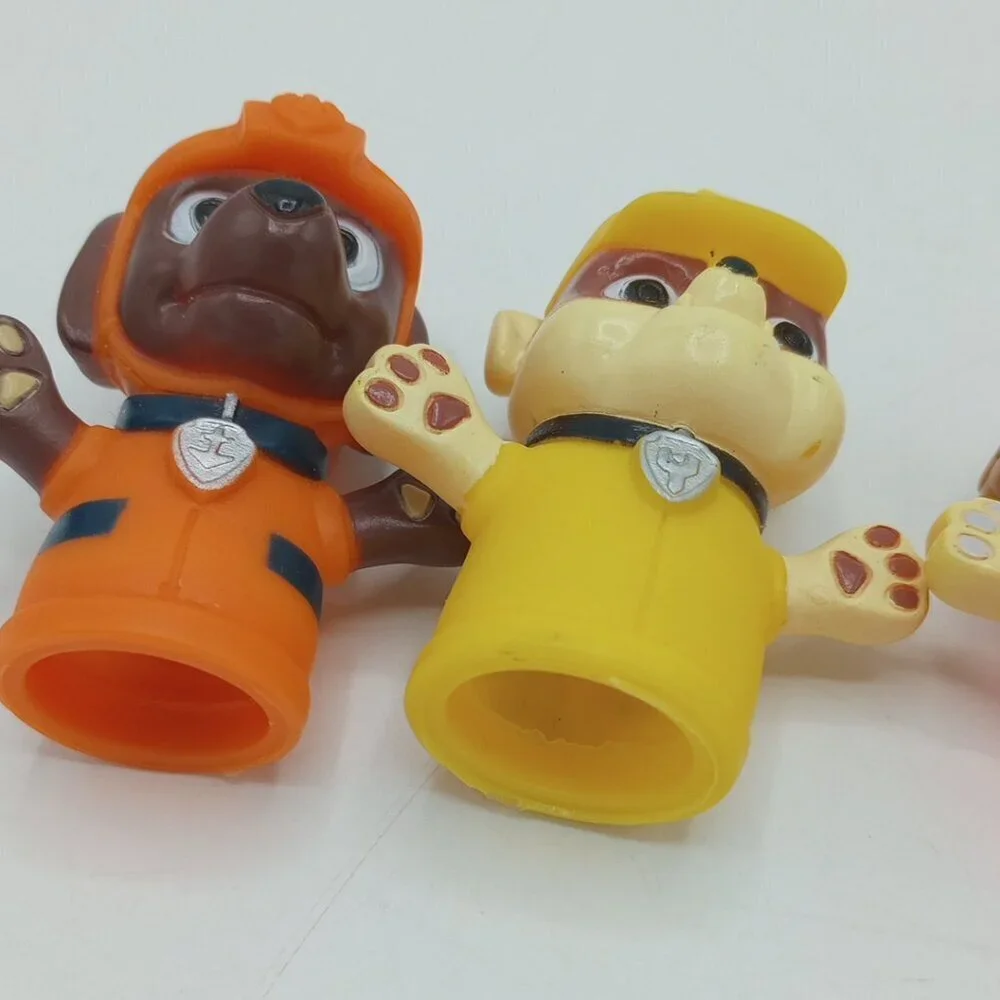 Paw Patrol Bath Finger Puppets Set of 5 Chase Marshall Skye Rubble Zuma Nickelod
